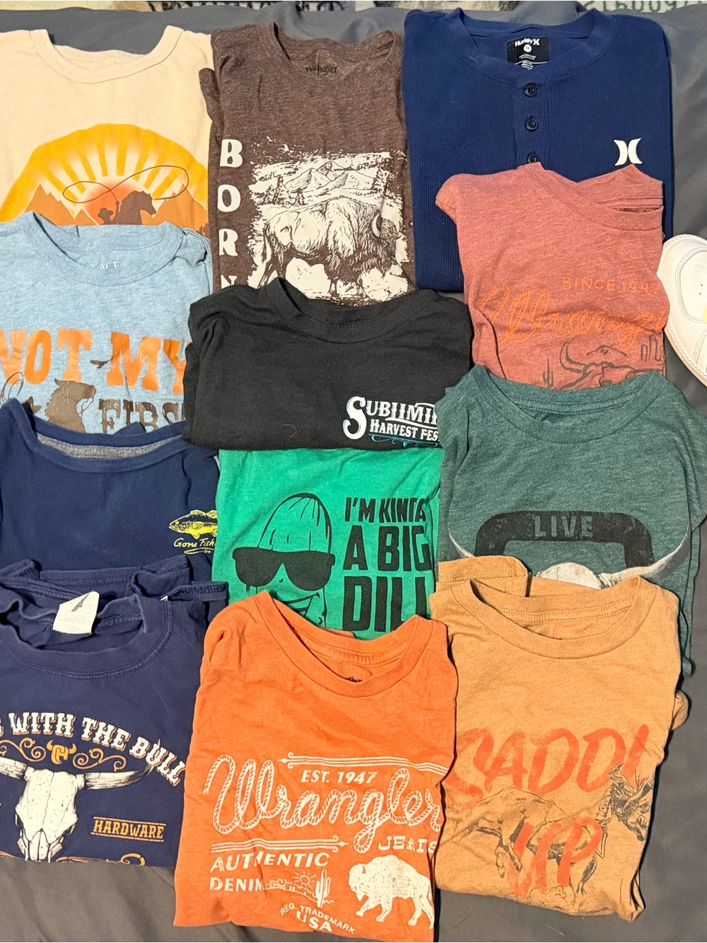 Wrangler Orange Graphic Kids Tee with White Logo